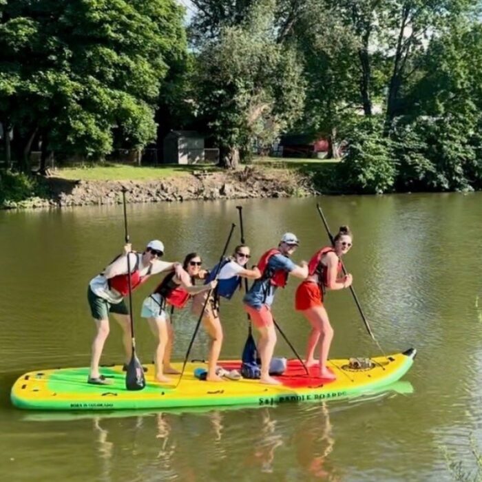 limitless-physical-therapy-group-paddleboarding-river-fun